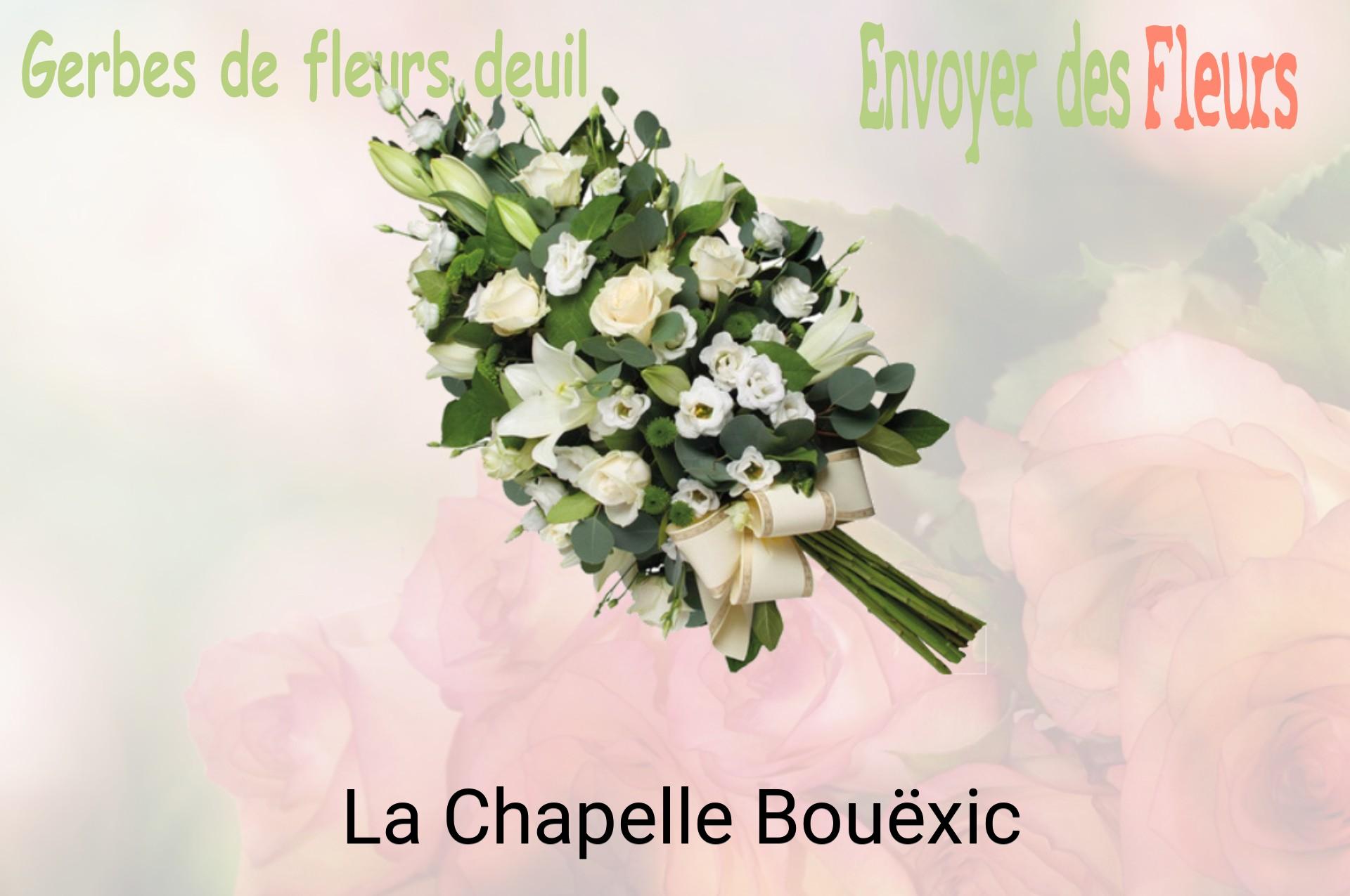 Gerbe de fleurs de deuil livrée à La Chapelle-Bouëxic